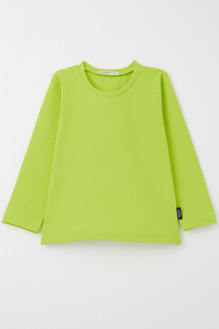 BRE Breeze Baby Boy Long Sleeve T-Shirt Basic 9 Months-3 Years, Neon Green - Jiménez