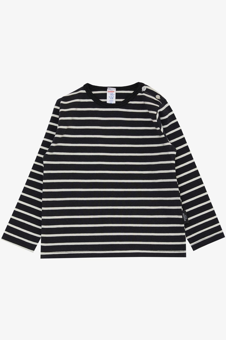 BRE Breeze Baby Boy Long Sleeve T-Shirt Striped 9 Months-3 Years, Black - Roseville