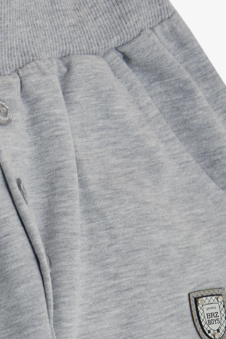 BRE Breeze Girls & Boys Boys' Buttoned Pocket Accessory Pocket 4-8 Years, Light Grey Melange - Tlalixcoyan