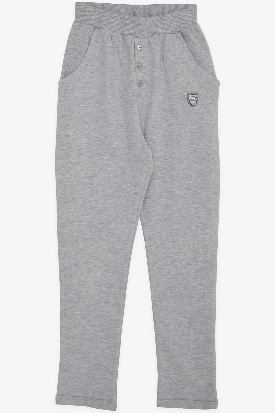 BRE Breeze Girls & Boys Boys' Buttoned Pocket Accessory Pocket 4-8 Years, Light Grey Melange - Tlalixcoyan