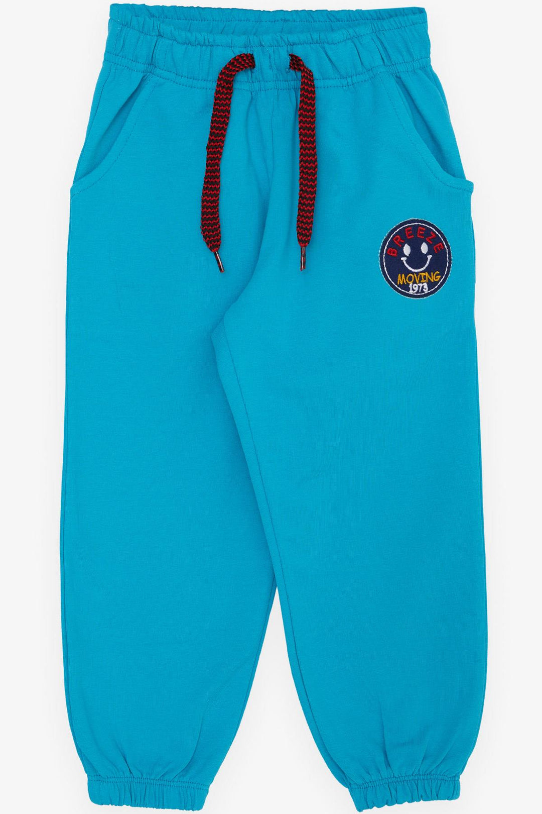 BRE Breeze Girls & Boys Baby Boy Bottom Smiley Face Embroidered Lace-Up Accessory, 1-4 Years, Turquoise - Garden Grove