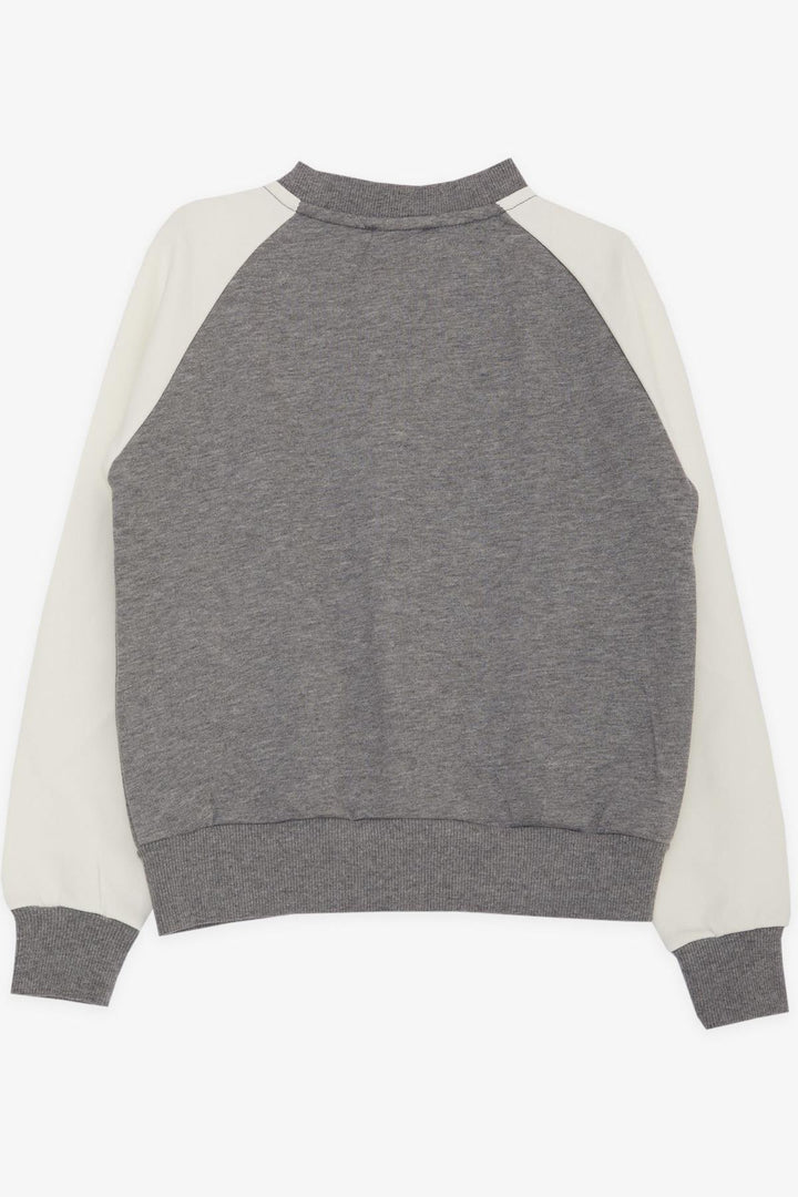 BRE Breeze Girls & Boys Boys' College Jacket with Letter Embroidery Snap Fastener 84 Years, Dark Grey Melange - Cleveland Heights