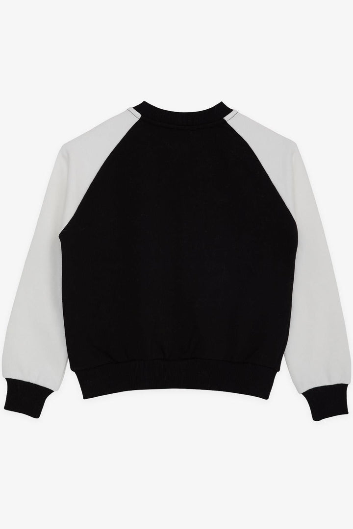 BRE Breeze Girls & Boys Boys College Jacket with Letter Embroidery Snap Fastener 84 Years, Black - Pomezia