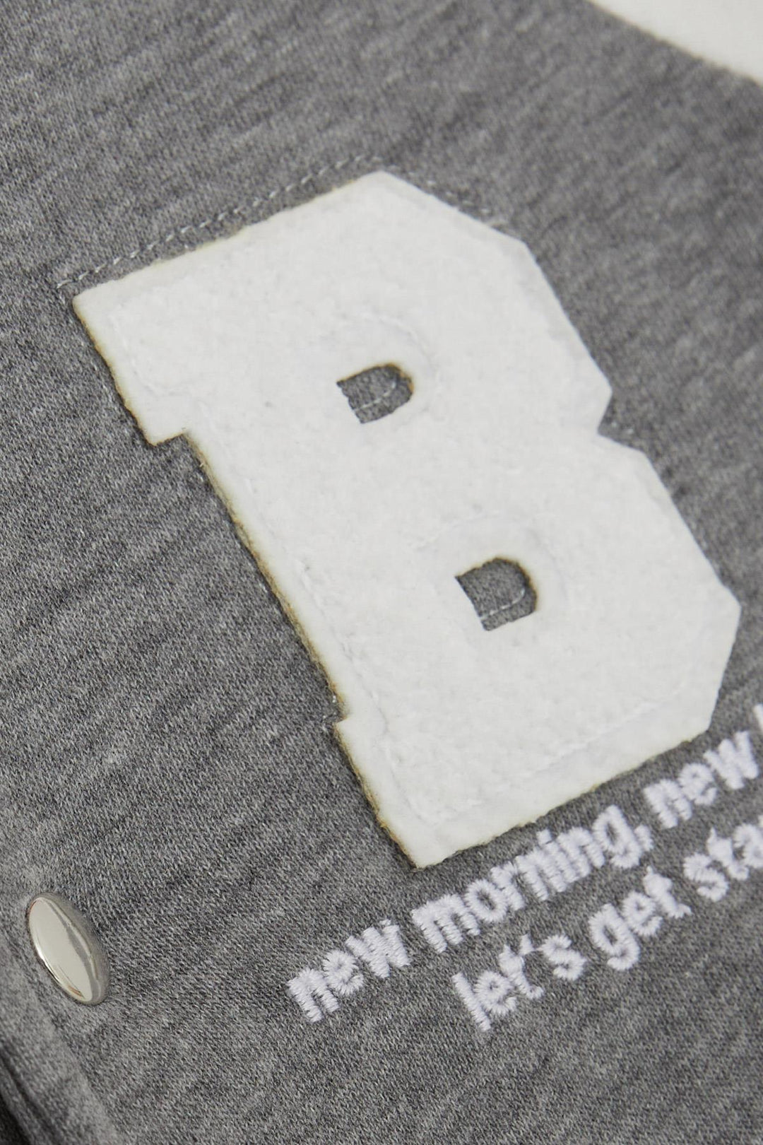 BRE Breeze Girls & Boys Boys' College Jacket with Letter Embroidery Snap Fastener 84 Years, Dark Grey Melange - Cleveland Heights