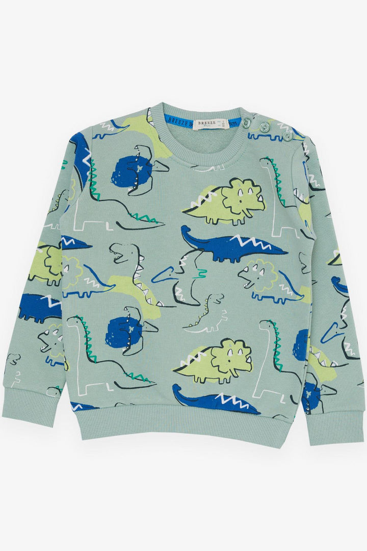 BRE Breeze Girls & Boys Boys' Tracksuit with Dinosaur Patterned Drawstring Accessory, 2-6 Years, Mint Green - Ludwigsburg