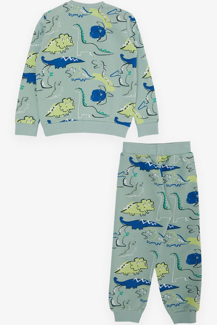 BRE Breeze Girls & Boys Boys' Tracksuit with Dinosaur Patterned Drawstring Accessory, 2-6 Years, Mint Green - Ludwigsburg