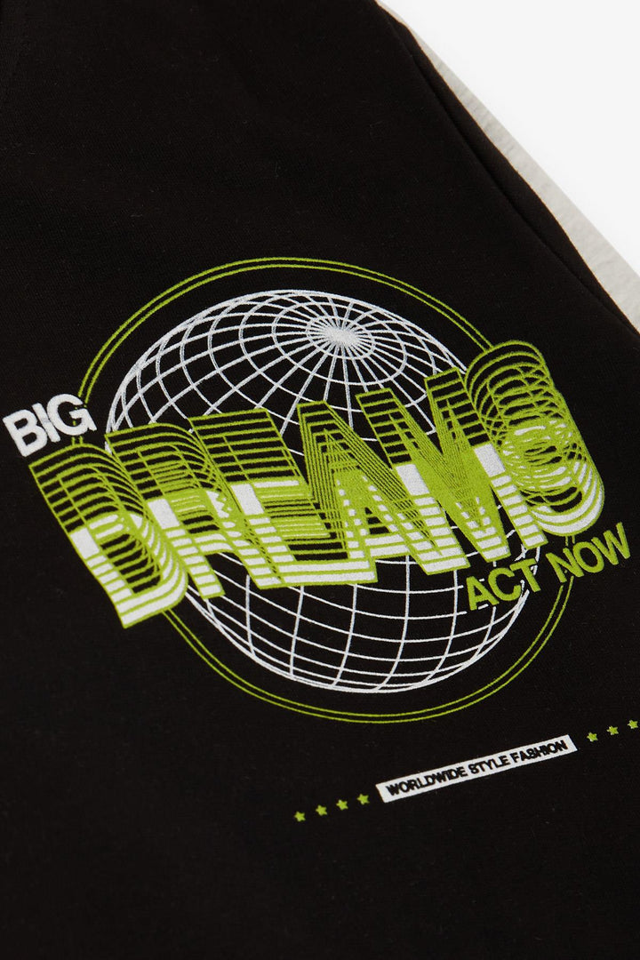 BRE Breeze Girls & Boys Boys' Tracksuit World Style Themed Slogan Printed 72 Years, Black - Navapolatsk