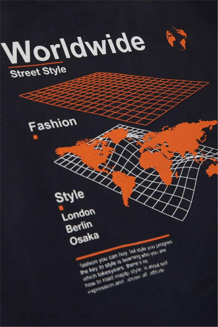 BRE Breeze Girls & Boys Boys' Tracksuit World Style Themed Slogan Printed 72 Years, Navy Blue - Santarém