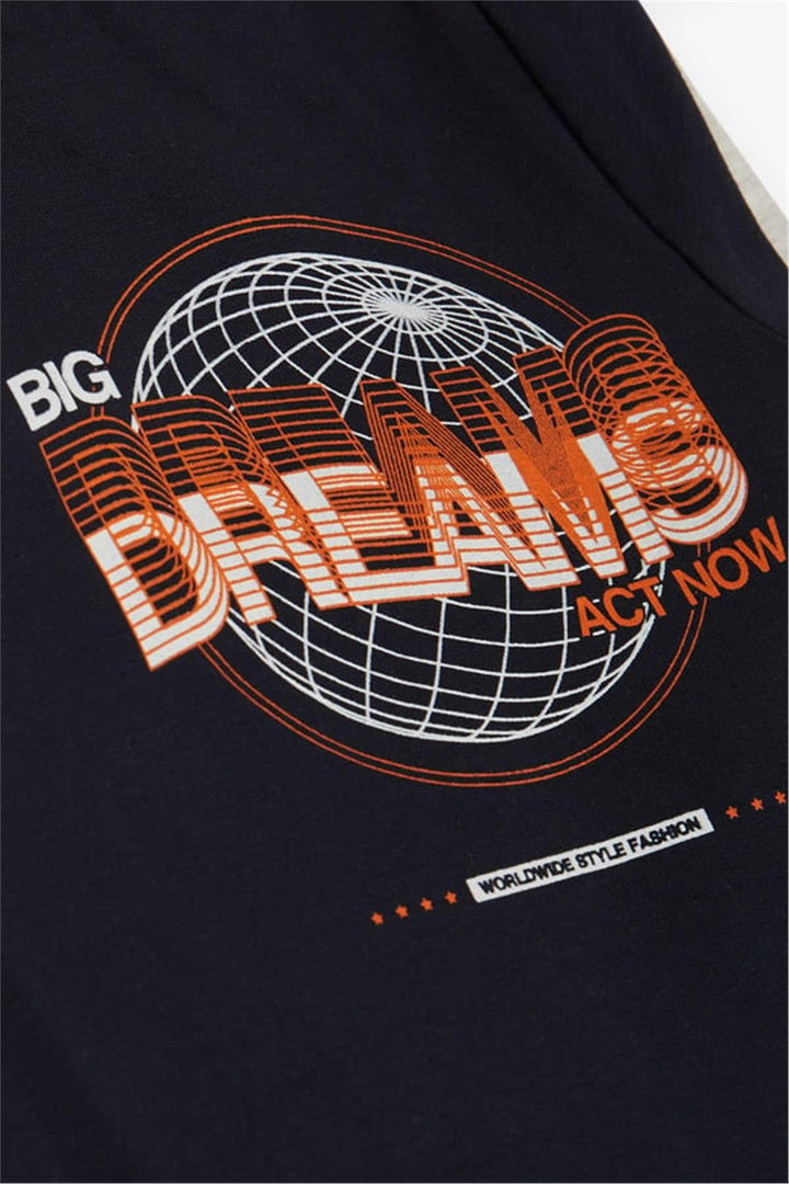 BRE Breeze Girls & Boys Boys' Tracksuit World Style Themed Slogan Printed 72 Years, Navy Blue - Santarém