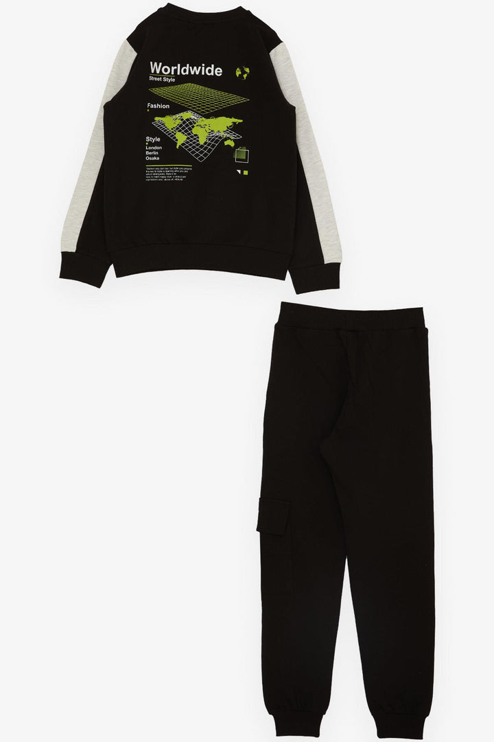 BRE Breeze Girls & Boys Boys' Tracksuit World Style Themed Slogan Printed 72 Years, Black - Navapolatsk