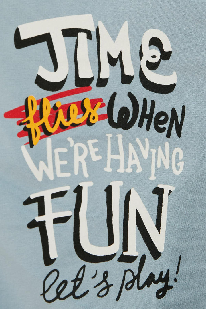 BRE Breeze Girls & Boys Boys Tracksuit Entertainment Themed Printed with Writing 2-6 Years, Light Blue - Pénjamo