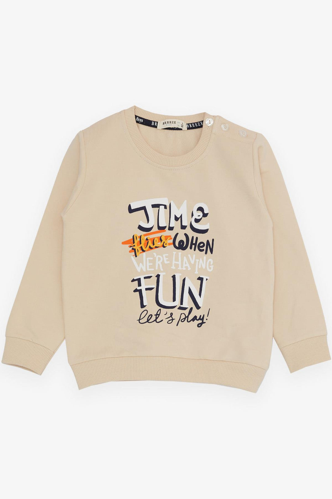 BRE Breeze Girls & Boys Boys Tracksuit Entertainment Themed Printed with Writing 2-6 Years, Cream - Dundalk