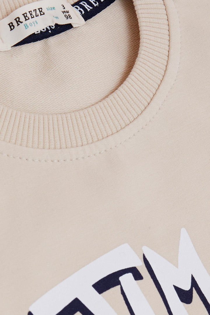 BRE Breeze Girls & Boys Boys Tracksuit Entertainment Themed Printed with Writing 2-6 Years, Cream - Dundalk