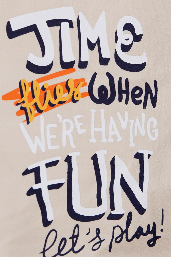 BRE Breeze Girls & Boys Boys Tracksuit Entertainment Themed Printed with Writing 2-6 Years, Cream - Dundalk