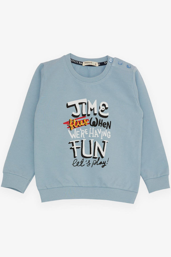 BRE Breeze Girls & Boys Boys Tracksuit Entertainment Themed Printed with Writing 2-6 Years, Light Blue - Pénjamo