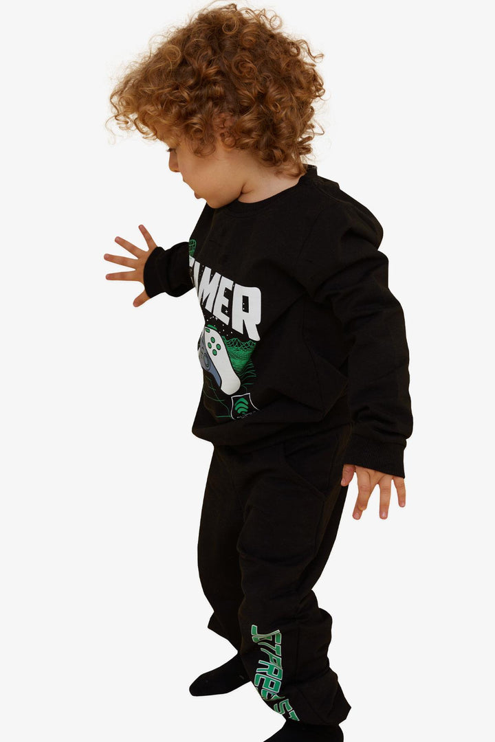 BRE Breeze Girls & Boys Boys' Tracksuit Game Console Printed 4-9 Years, Black - New Britain