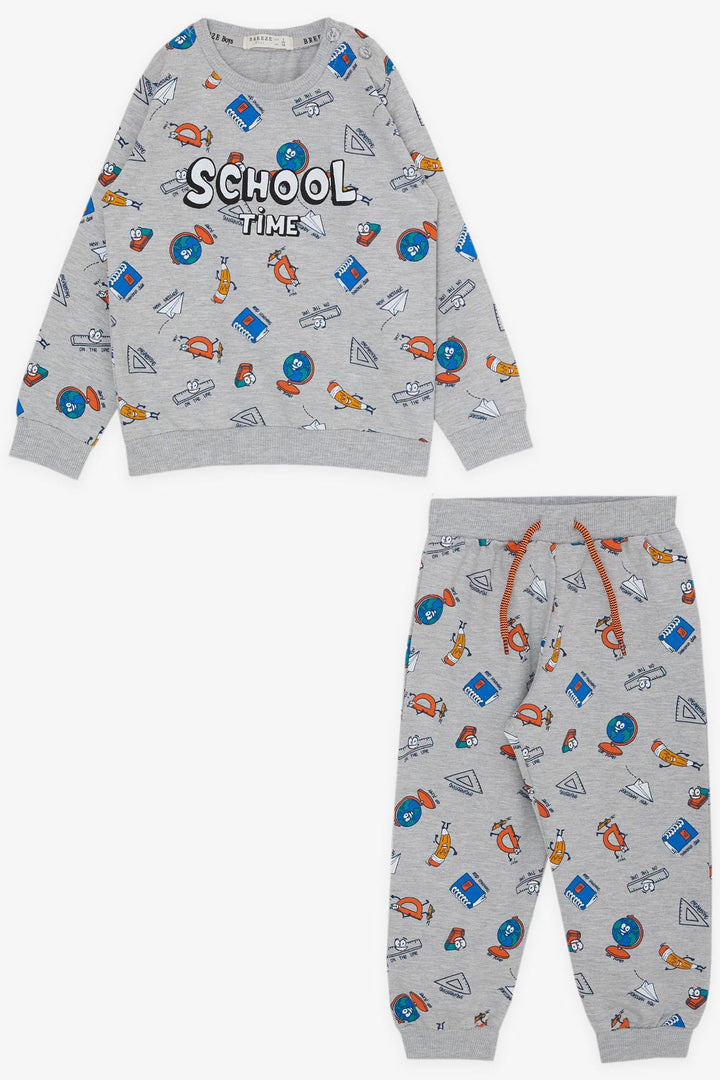 BRE Breeze Girls & Boys Boys' Tracksuit School Themed 1.5-5 Years, Grey Melange - Fishers