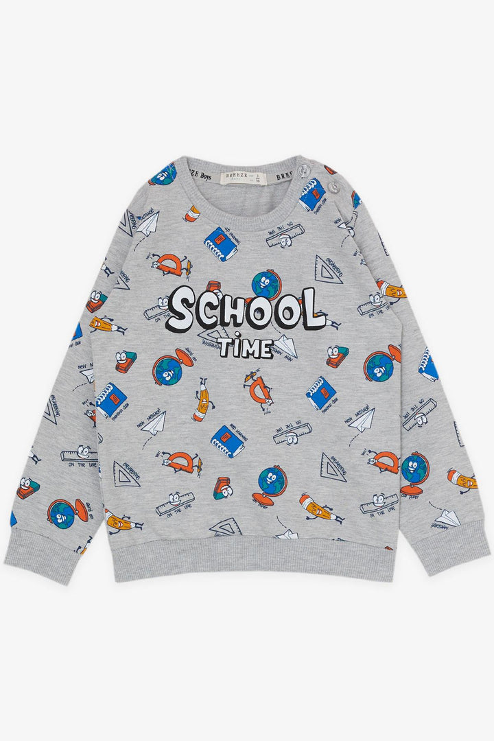 BRE Breeze Girls & Boys Boys' Tracksuit School Themed 1.5-5 Years, Grey Melange - Fishers