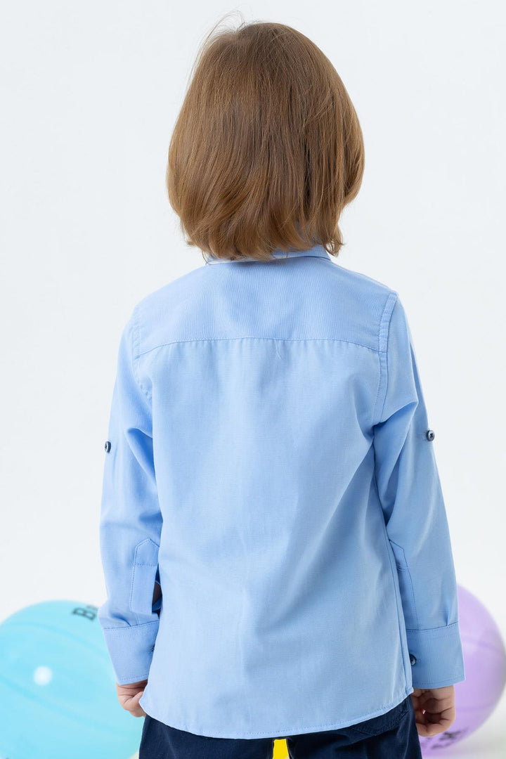 BRE Breeze Girls & Boys Boys Shirt with Bow Tie, 3-7 Years, Blue - Como
