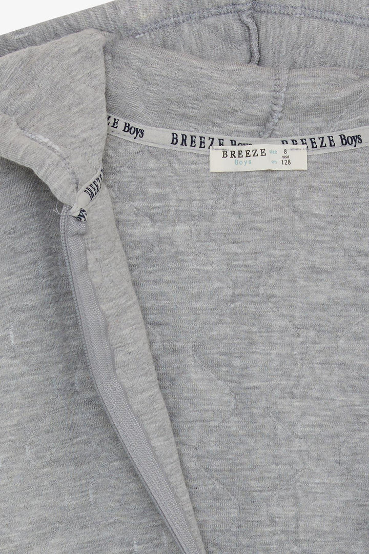 BRE Breeze Girls & Boys Boys Hooded Hoodie with Pockets 82 Years, Grey Melange - Poitiers