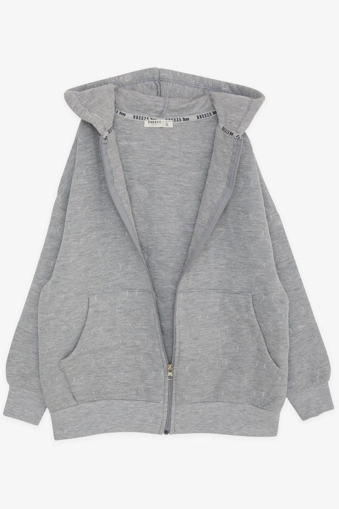 BRE Breeze Girls & Boys Boys Hooded Hoodie with Pockets 82 Years, Grey Melange - Poitiers