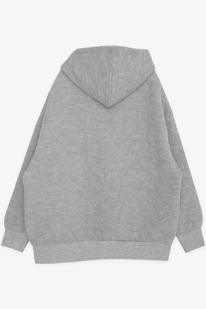 BRE Breeze Girls & Boys Boys Hooded Hoodie with Pockets 82 Years, Grey Melange - Poitiers