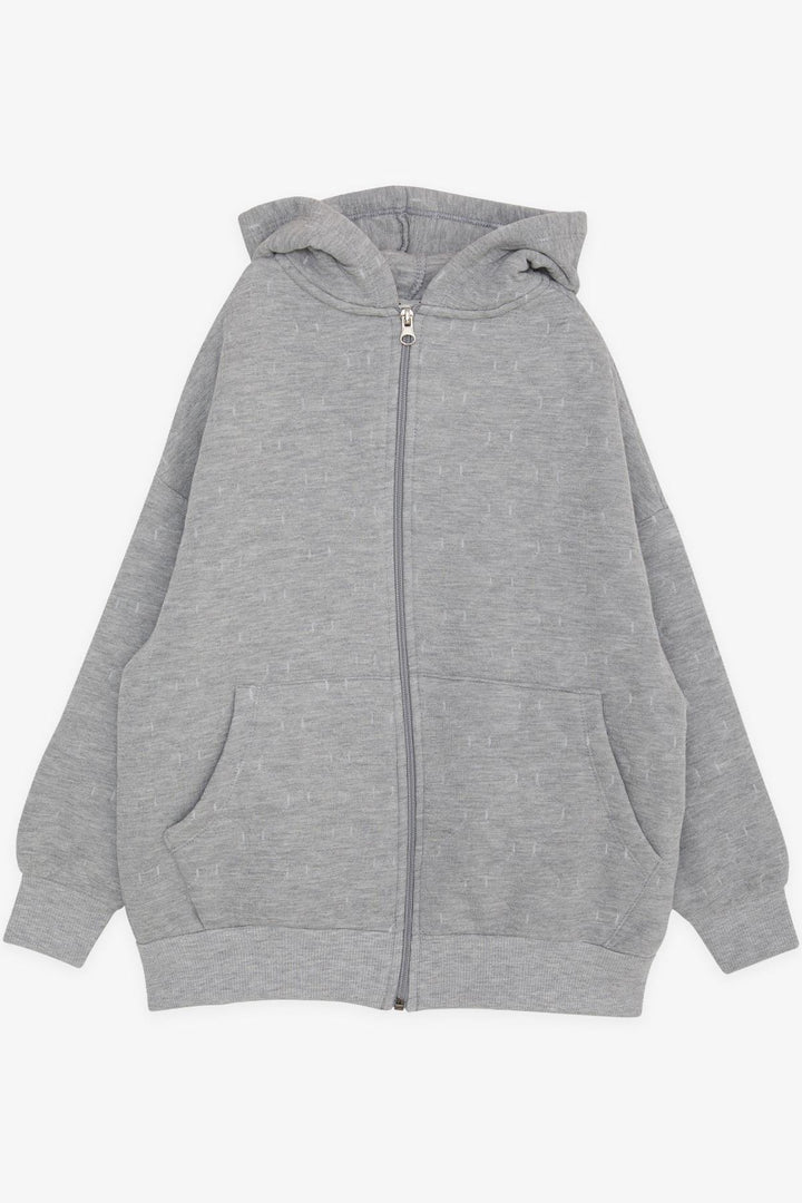 BRE Breeze Girls & Boys Boys Hooded Hoodie with Pockets 82 Years, Grey Melange - Poitiers