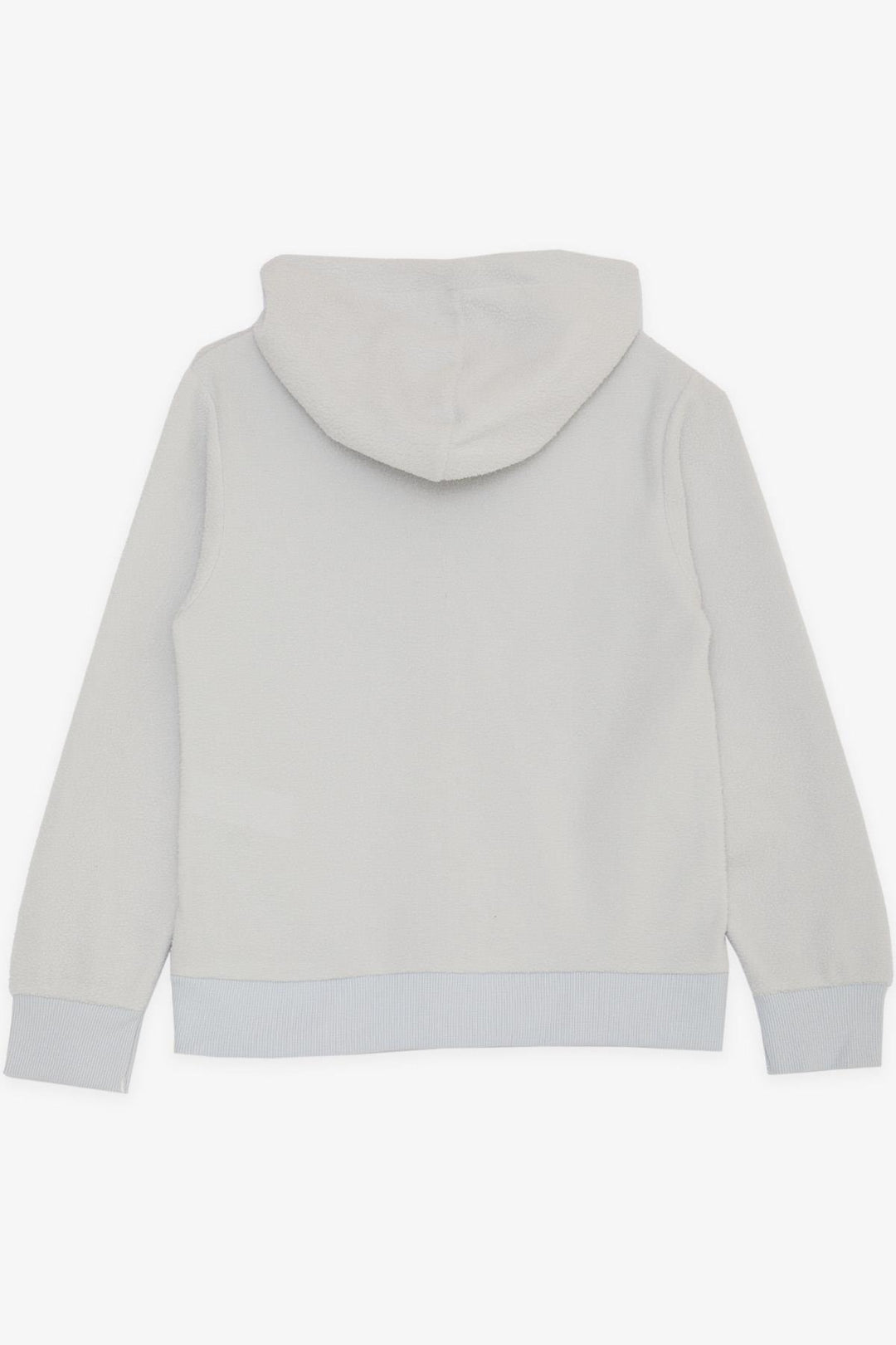 BRE Breeze Girls & Boys Boys' Hooded Zippered Hoodie Polar Fleece with Emblem, Ice Blue, 84 Years - Mieres