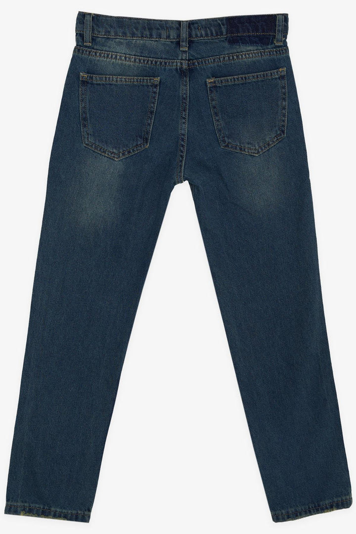 BRE Breeze Girls & Boys Boys' Denim Jeans Stonewashed Pocket Zipper 104 Years, Blue - Antibes