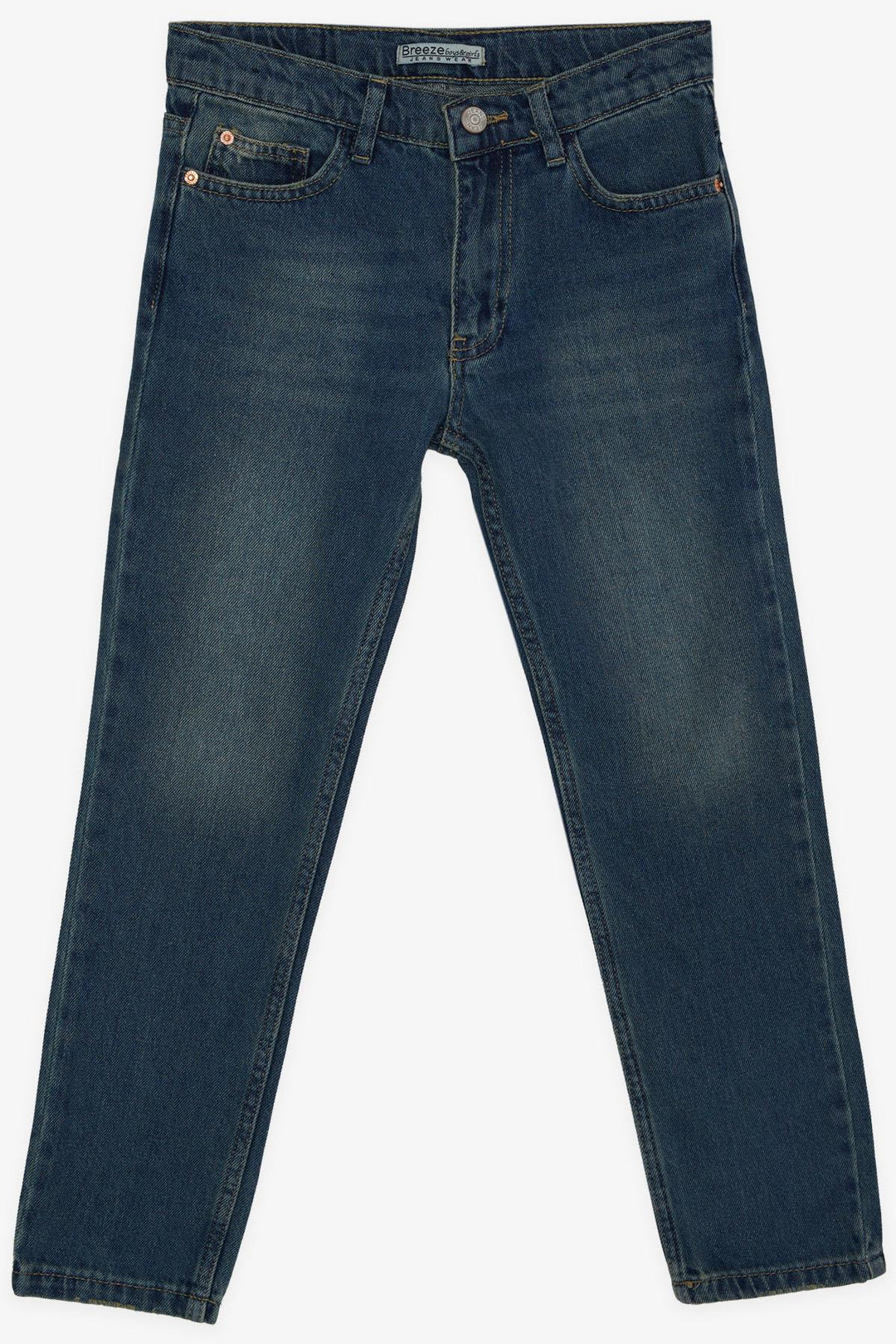 BRE Breeze Girls & Boys Boys' Denim Jeans Stonewashed Pocket Zipper 104 Years, Blue - Antibes