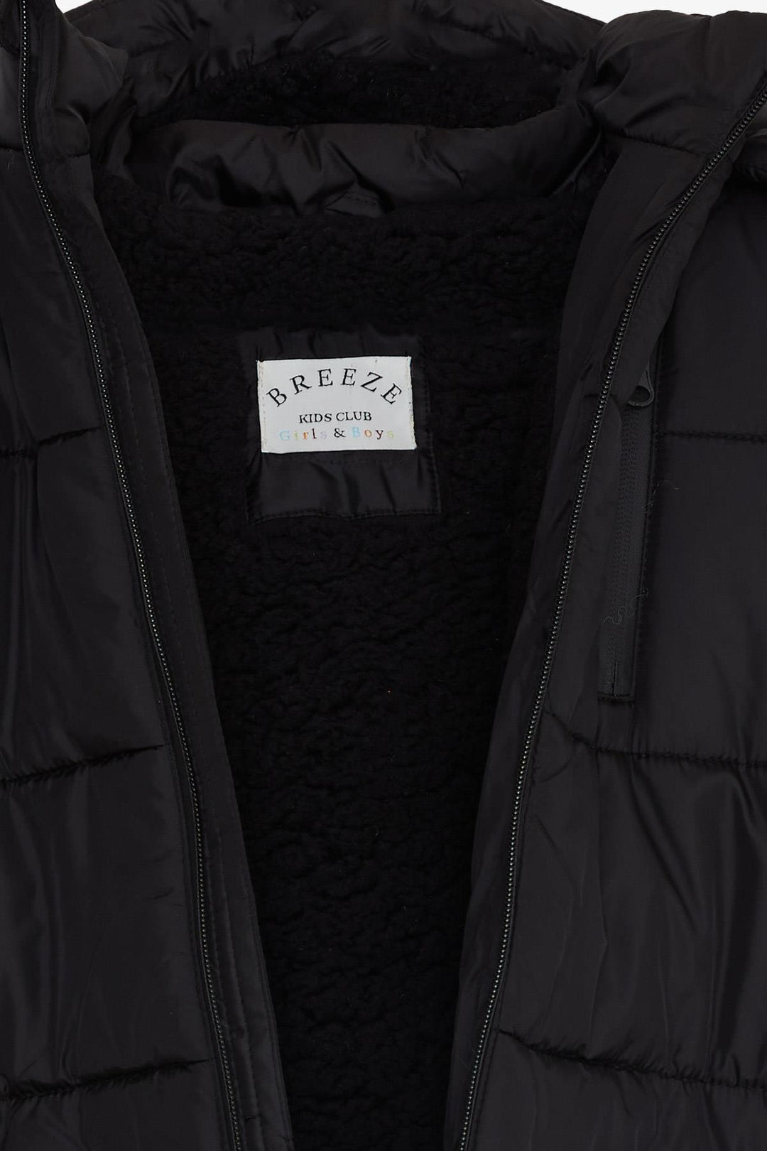 BRE Breeze Girls & Boys Boys Hooded Zippered Pocketed Jacket 4-9 Years, Black - Natick