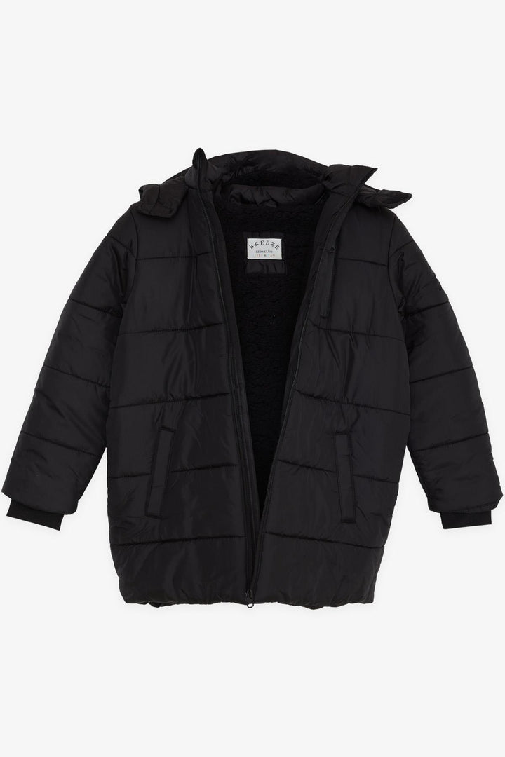 BRE Breeze Girls & Boys Boys Hooded Zippered Pocketed Jacket 4-9 Years, Black - Natick