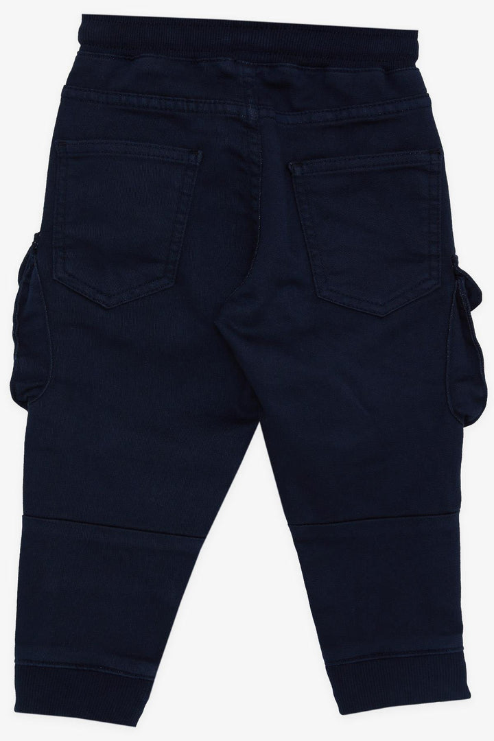 BRE Breeze Girls & Boys Boys Cargo Pants with Elastic Waistband 3-7 Years, Navy Blue - Lac-Brome