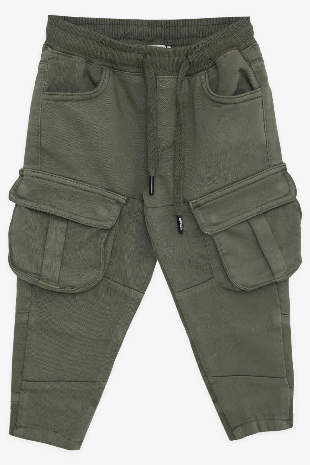 BRE Breeze Girls & Boys Boys' Cargo Pants with Elastic Waistband 3-7 Years, Khaki Green - Mandurah