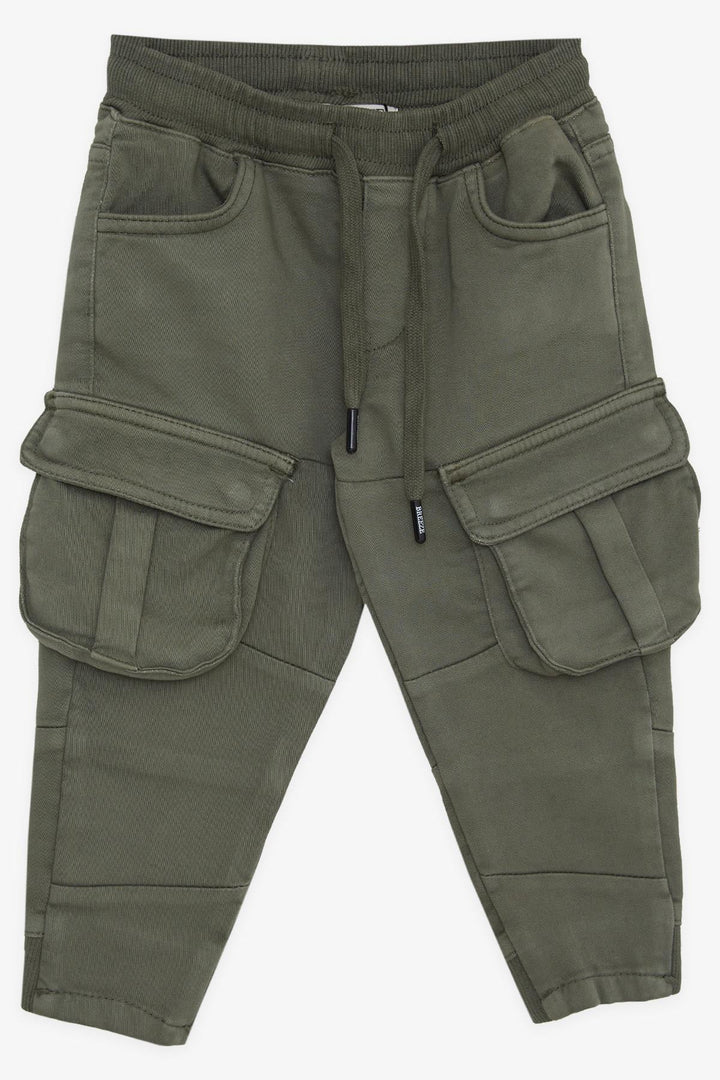 BRE Breeze Girls & Boys Boys' Cargo Pants with Elastic Waistband 3-7 Years, Khaki Green - Mandurah