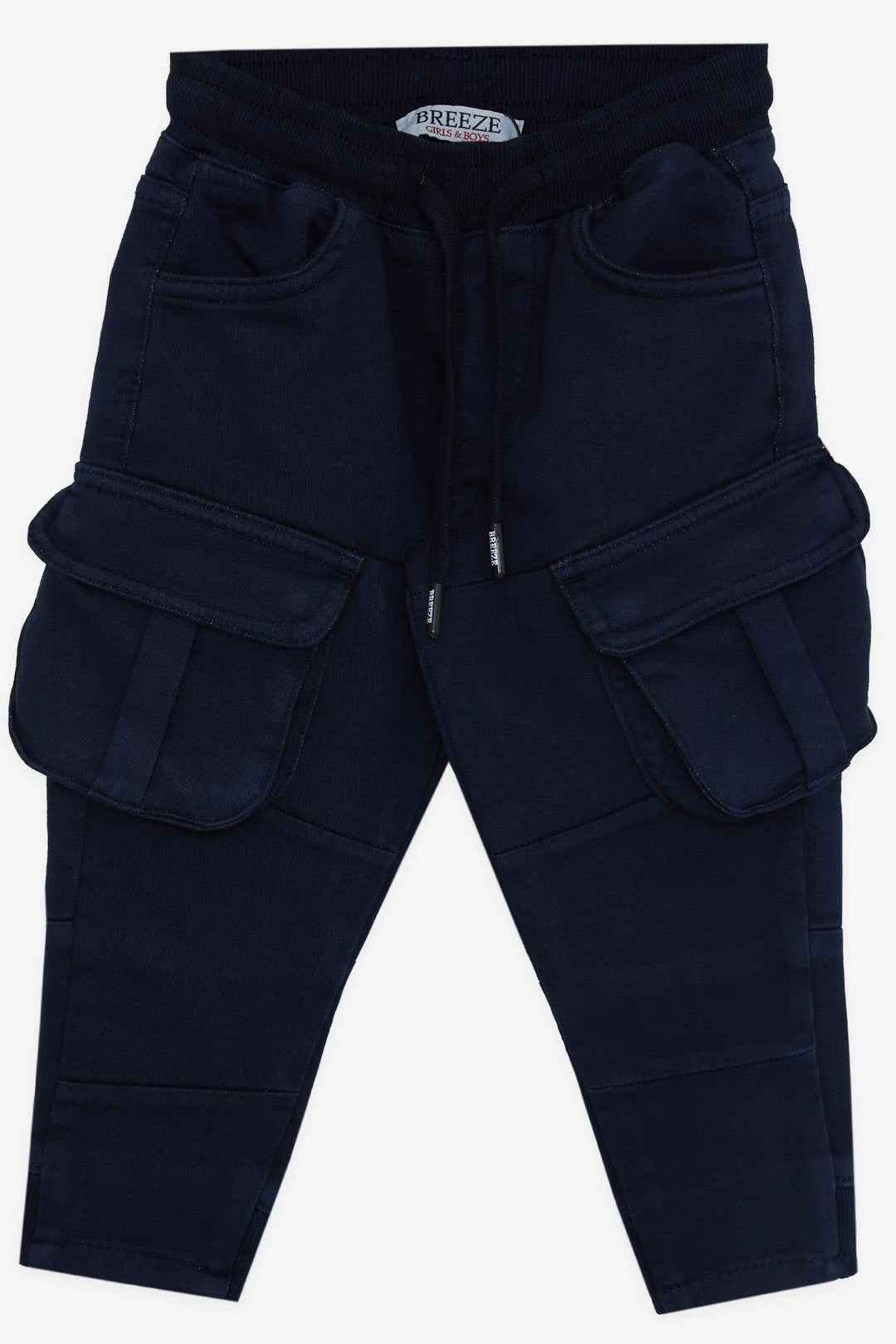 BRE Breeze Girls & Boys Boys Cargo Pants with Elastic Waistband 3-7 Years, Navy Blue - Lac-Brome