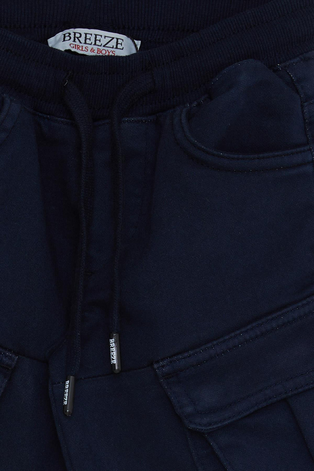 BRE Breeze Girls & Boys Boys Cargo Pants with Elastic Waistband 3-7 Years, Navy Blue - Lac-Brome
