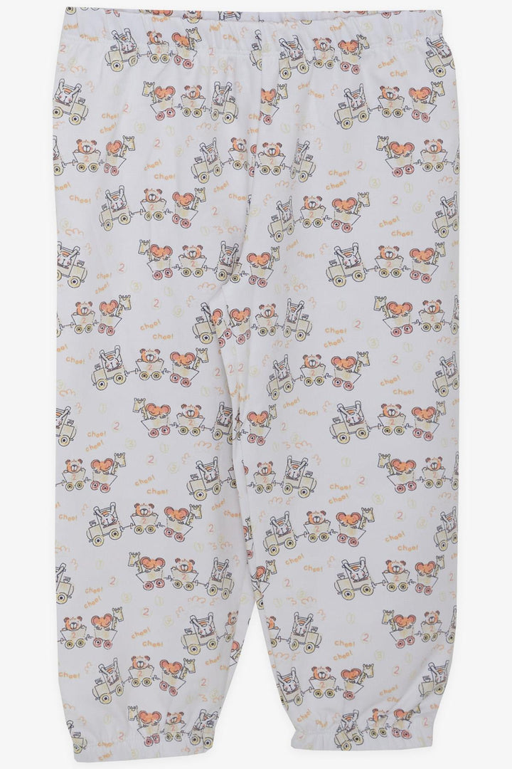 BRE Breeze Girls & Boys Boys' Pajama Set Cool Fun Animal Patterned 1-4 Years, Ecru - Borgerhout