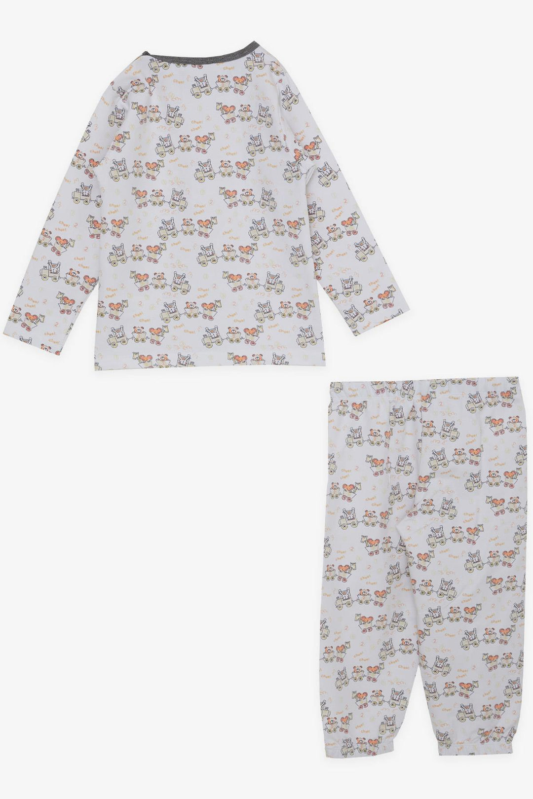 BRE Breeze Girls & Boys Boys' Pajama Set Cool Fun Animal Patterned 1-4 Years, Ecru - Borgerhout