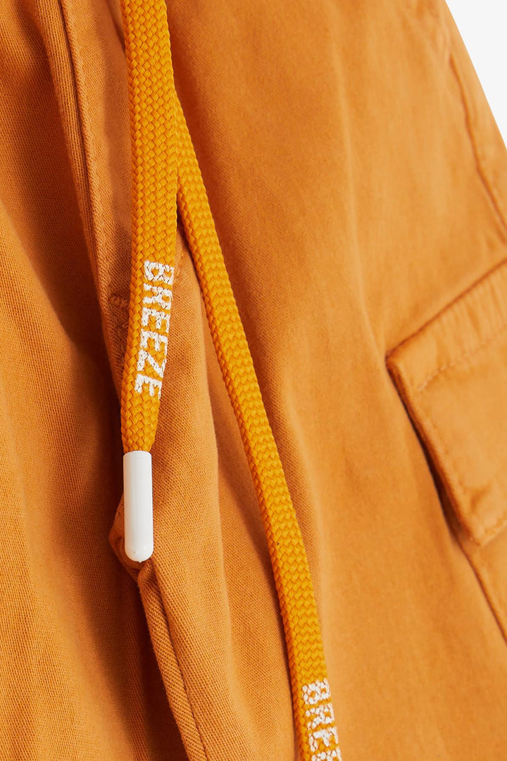 BRE Breeze Girls & Boys Boys' Cargo Shorts with Drawstring, Mustard Yellow, 2-6 Years - Parla