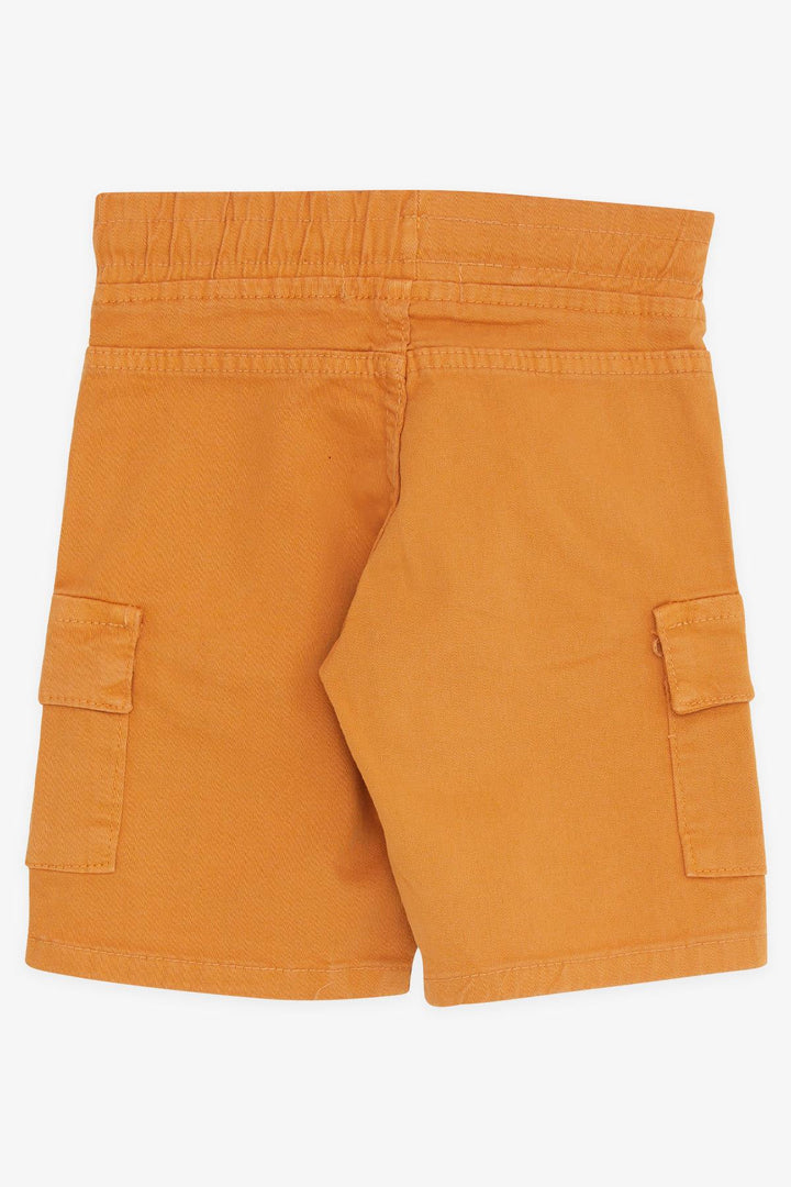 BRE Breeze Girls & Boys Boys' Cargo Shorts with Drawstring, Mustard Yellow, 2-6 Years - Parla