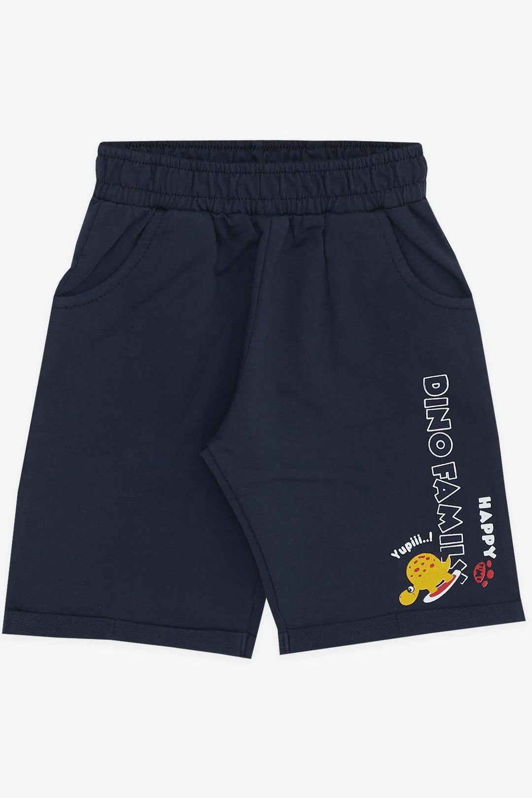 BRE Breeze Girls & Boys Boys Shorts Set Happy Dinosaur Family Printed 1-4 Years, Yellow - Cheltenham