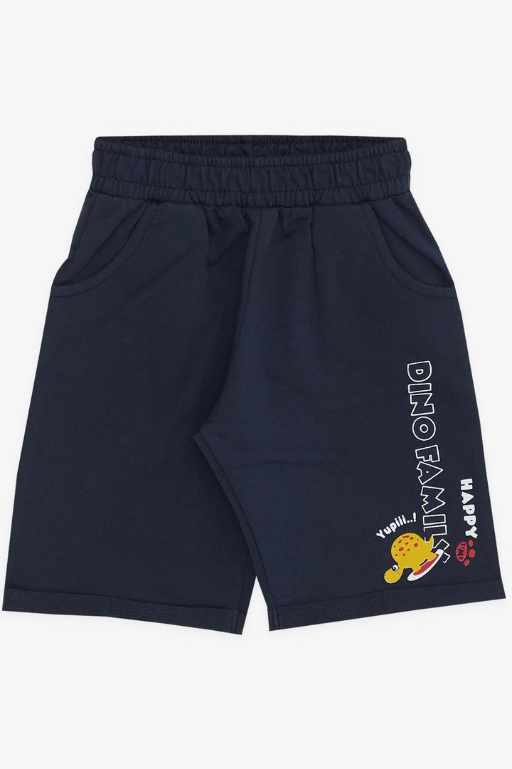 BRE Breeze Girls & Boys Boys Shorts Set Happy Dinosaur Family Printed 1-4 Years, Yellow - Cheltenham