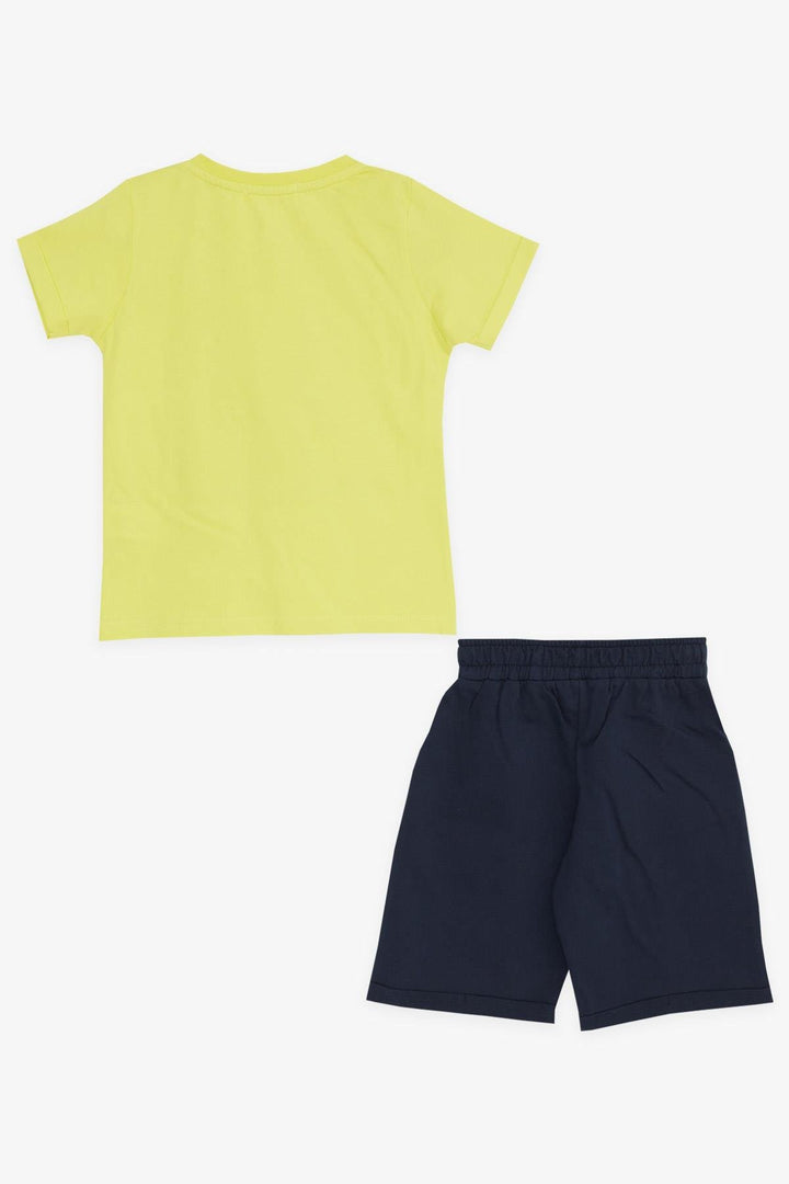 BRE Breeze Girls & Boys Boys Shorts Set Happy Dinosaur Family Printed 1-4 Years, Yellow - Cheltenham