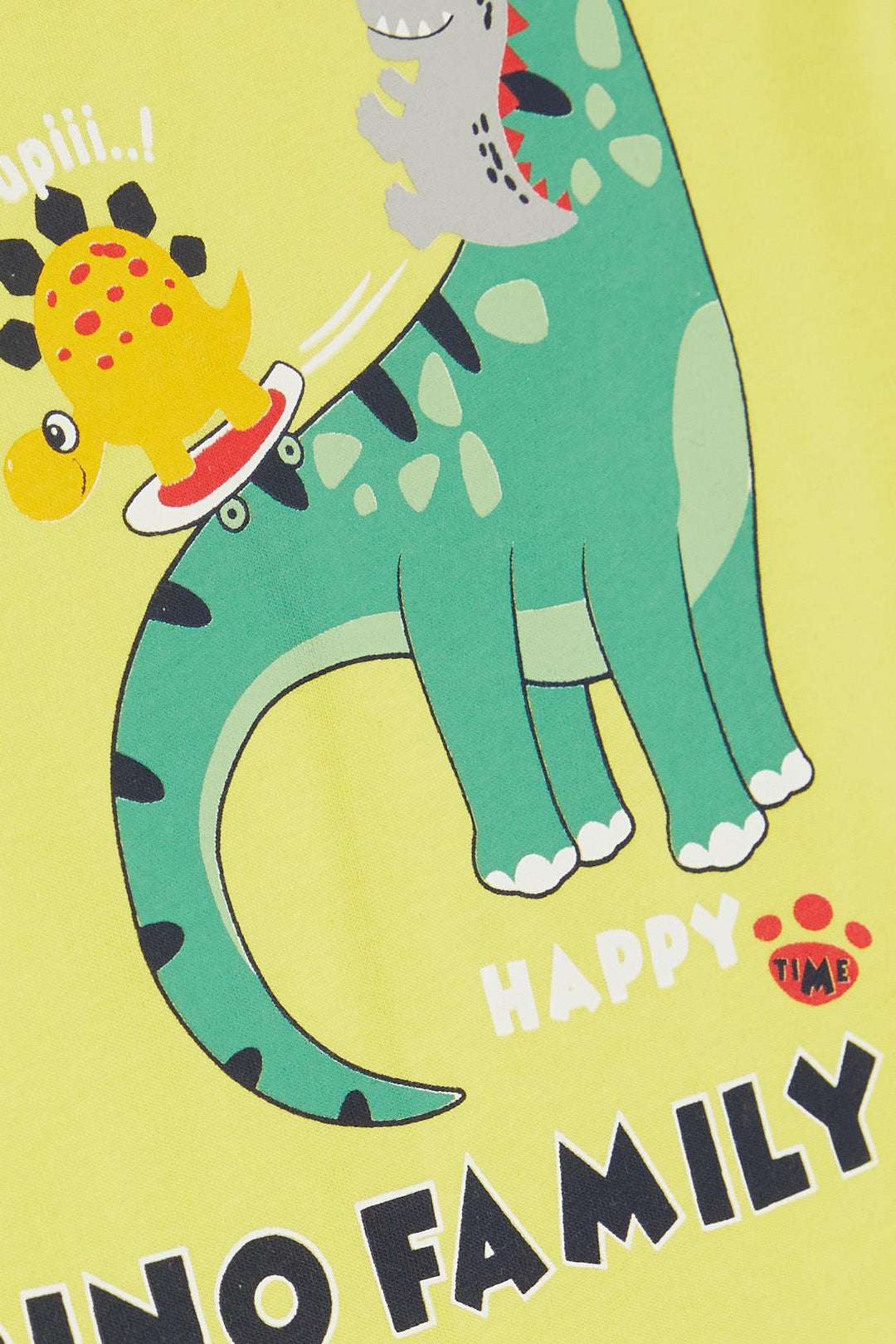 BRE Breeze Girls & Boys Boys Shorts Set Happy Dinosaur Family Printed 1-4 Years, Yellow - Cheltenham