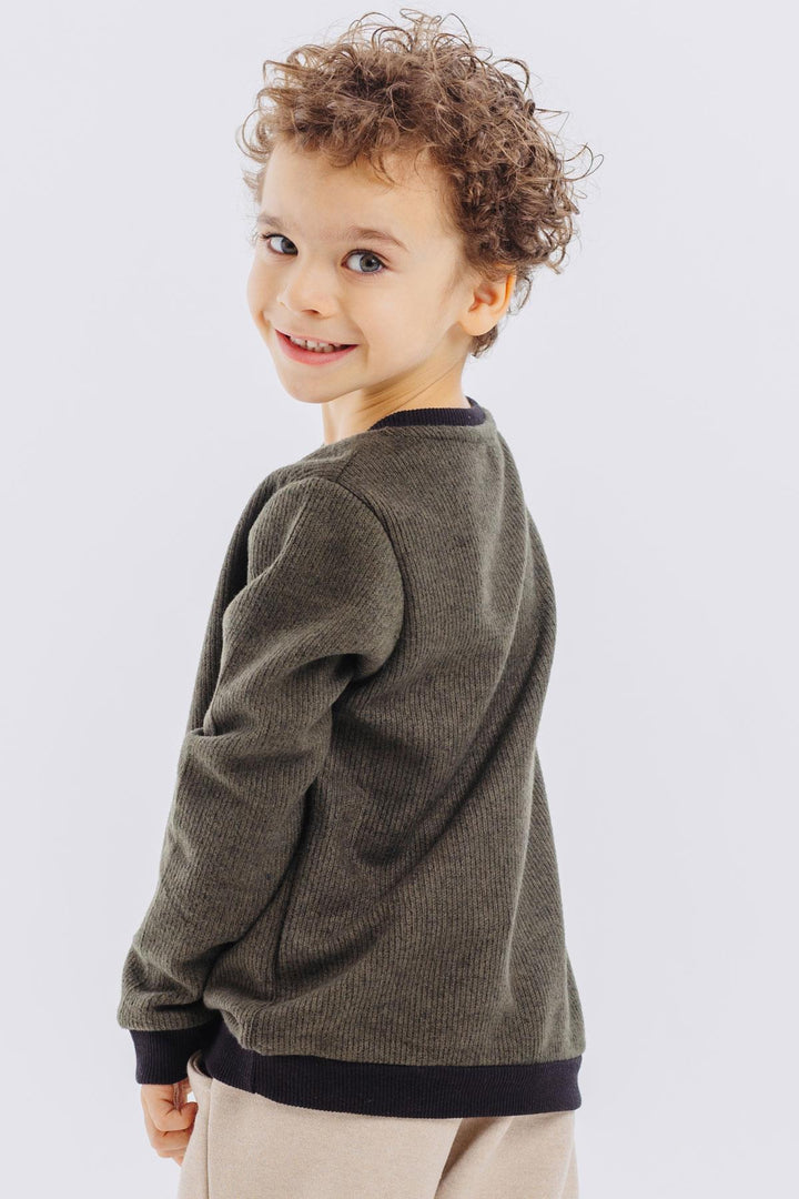 BRE Breeze Girls & Boys Boys Sweatshirt Basic 2-5 Years, Khaki Green - Grants Pass