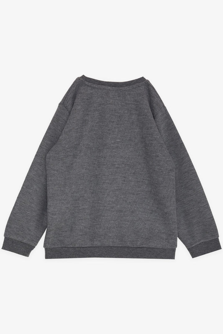 BRE Breeze Girls & Boys Boys Sweatshirt Basic 2-5 Years, Dark Grey Melange - Hastings