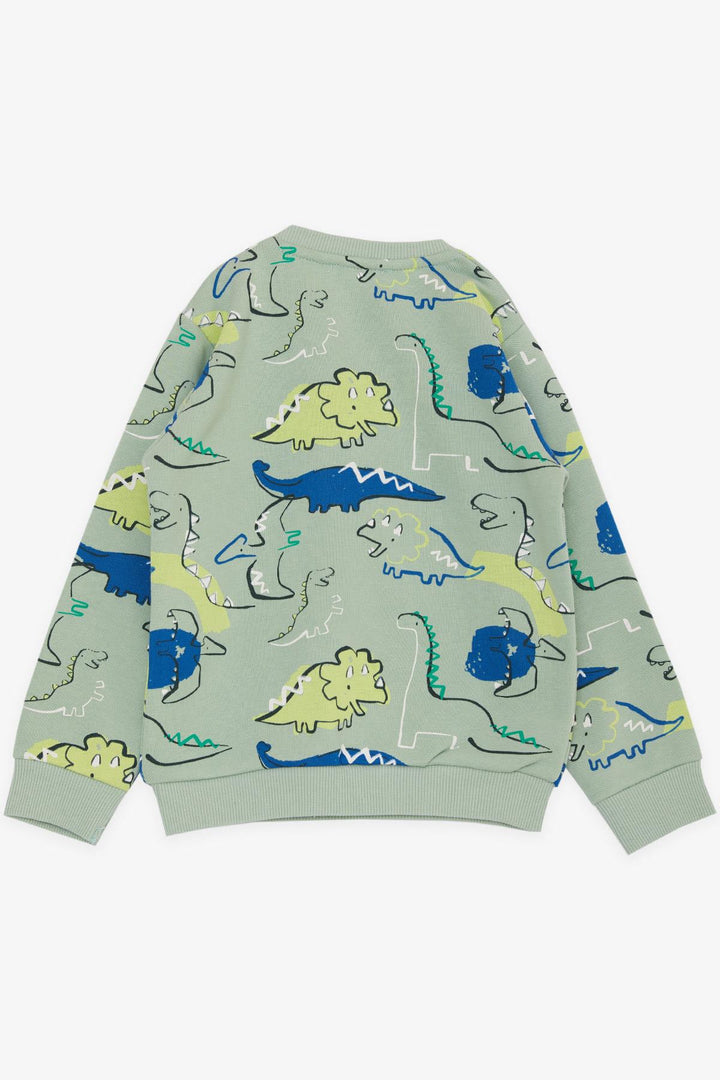 BRE Breeze Girls & Boys Boys Sweatshirt Fun Dinosaurs Patterned 1.5-5 Years, Mint Green - Copperas Cove