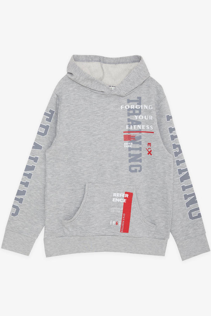 BRE Breeze Girls & Boys Boys Sweatshirt Hooded Kangaroo Pocket 94 Years, Grey Melange - St. George