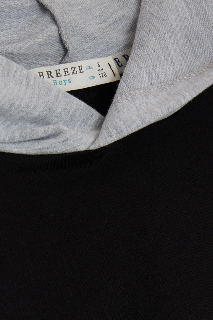 BRE Breeze Girls & Boys Boys Sweatshirt Hooded Printed 84 Years, Black - Laeken